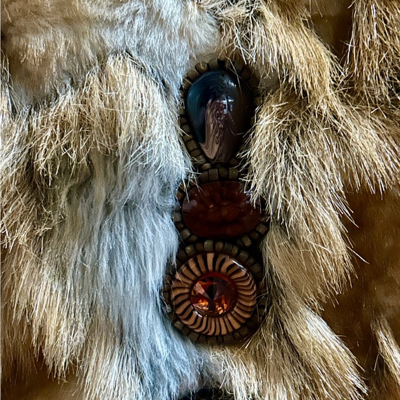 Sharif • Original • Safari • Brown • Angora Fur • Stones/Crystals •Shoulder Bag - Picture 7 of 16